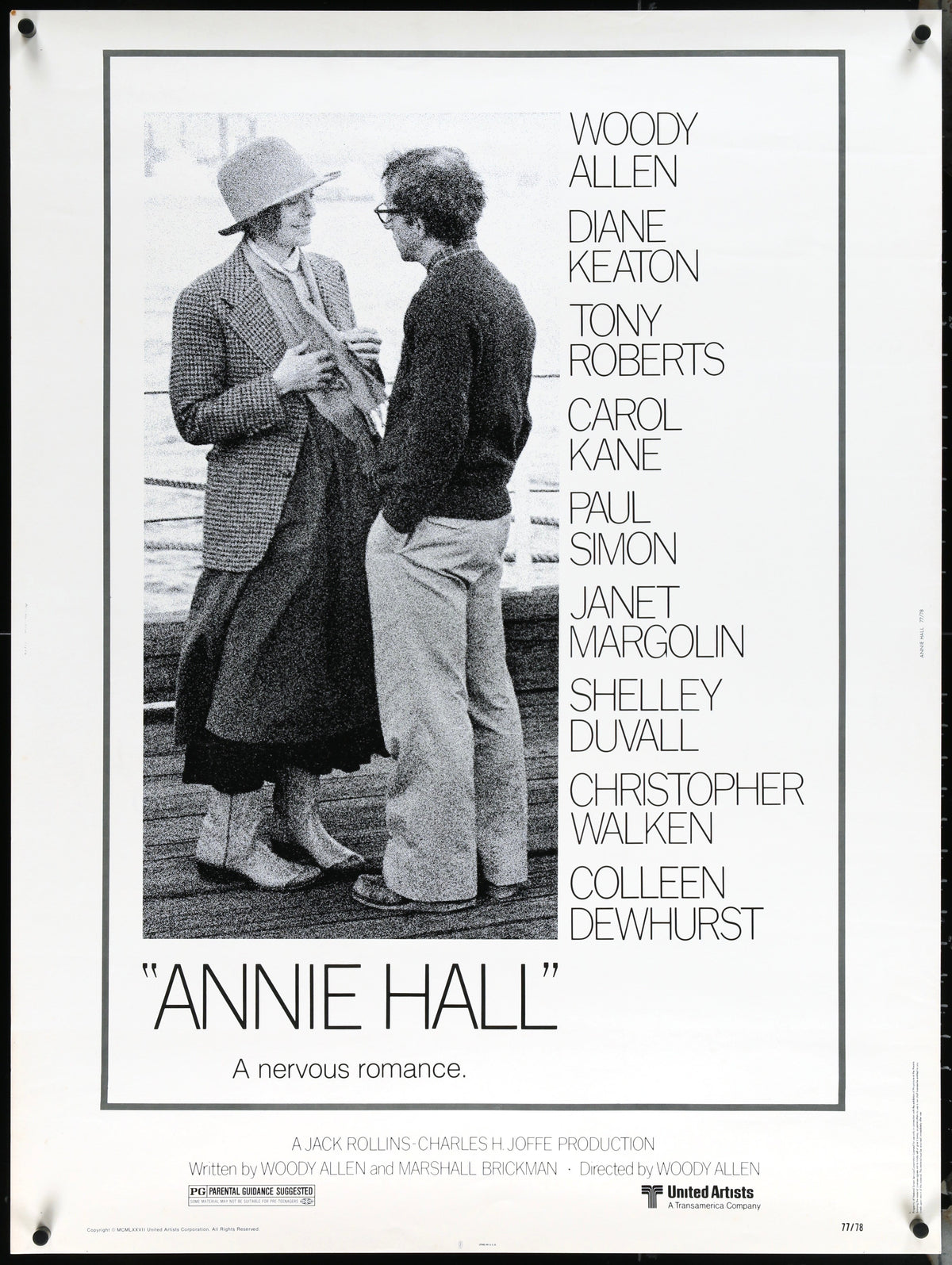 Annie Hall 30x40 Original Vintage Movie Poster