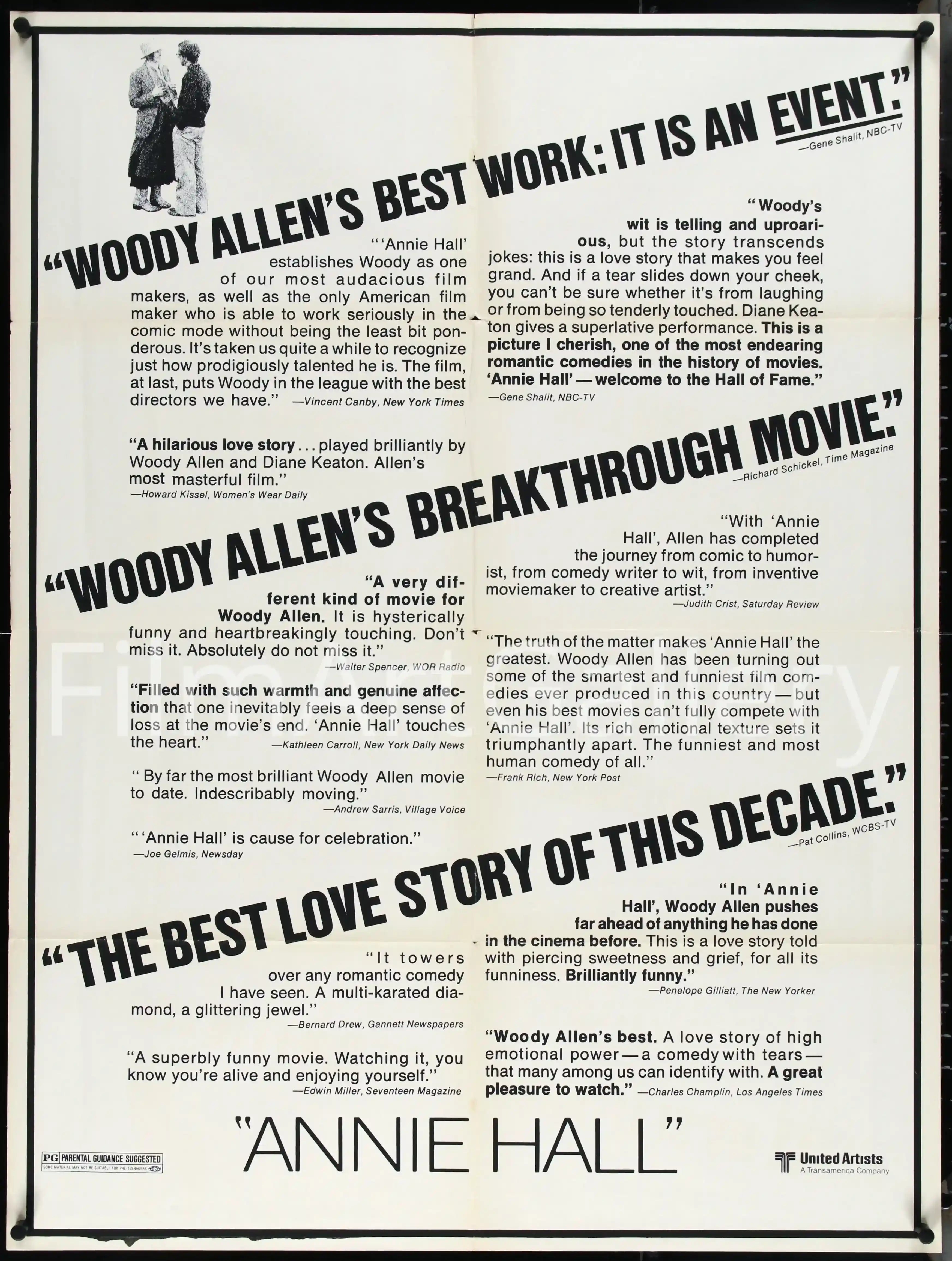 Annie Hall (1977) Movie Poster Print Annie Hall (1977) Movie Poster Print