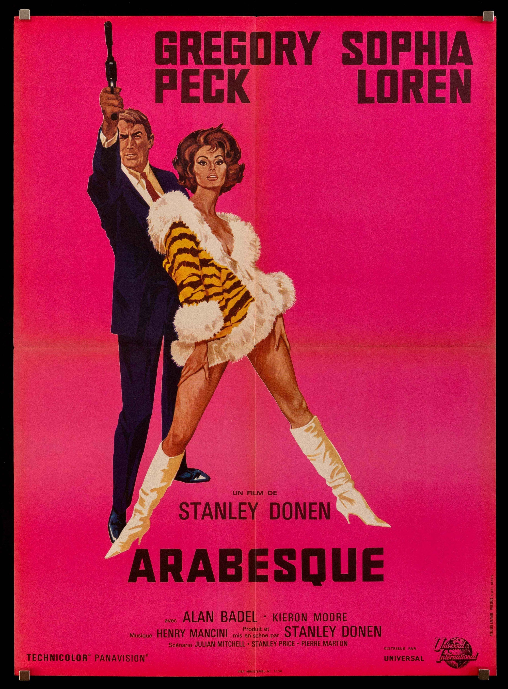 Arabesque Movie Poster 1966 French Small 23x32 arabesque-movie-poster-1966-french-small-23x32