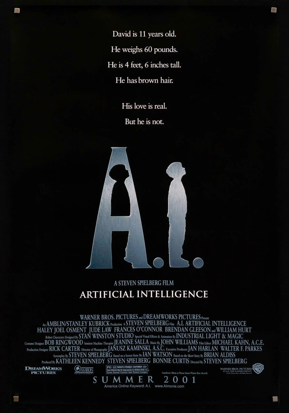 Artificial Intelligence: AI Original Vintage Movie Poster