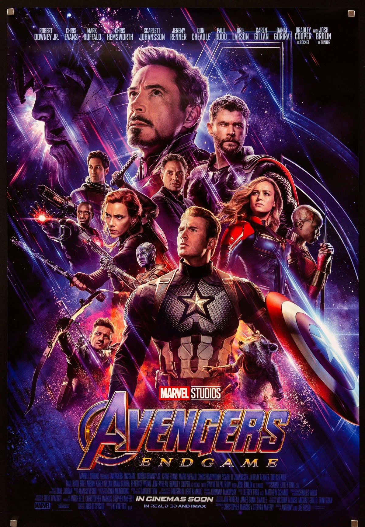 Avengers Endgame Official Movie Poster $295 Original Vintage Movie Poster