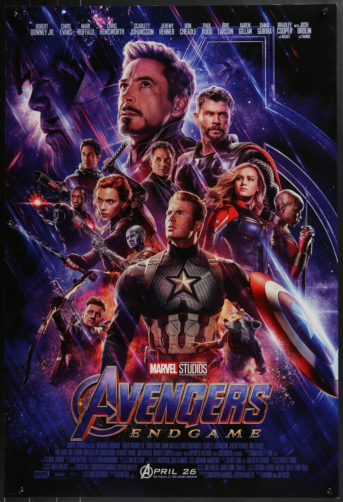 Avengers Endgame Official Movie Poster Original Vintage Movie Poster