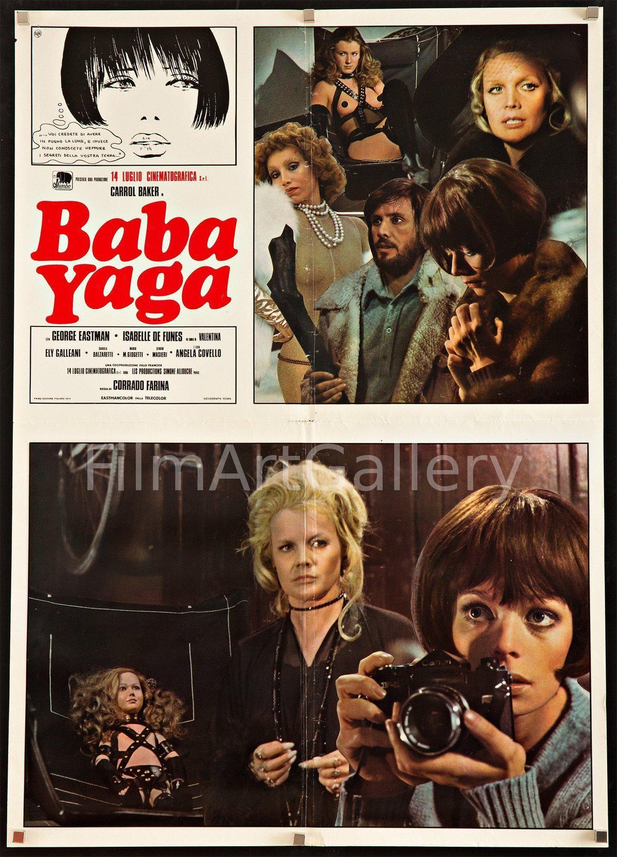 Baba Yaga Italian 1 foglio (26x37) Original Vintage Movie Poster