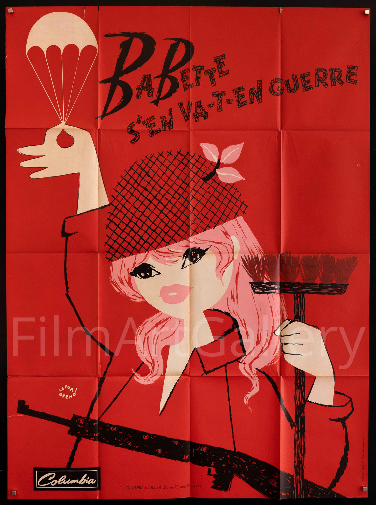 Babette S En Va T En Guerre (BB Goes to War) Original Vintage Movie Poster