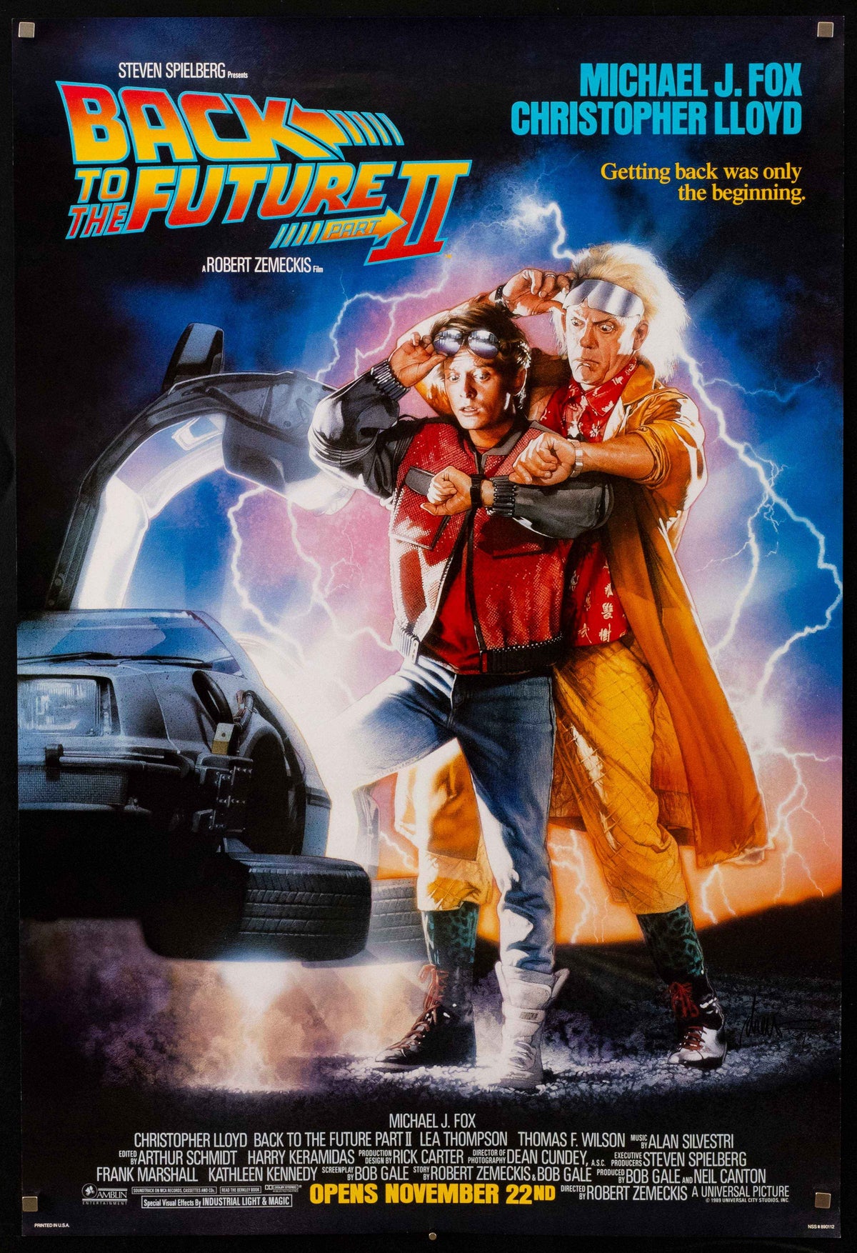 Back to the Future II 2 Original Vintage Movie Poster