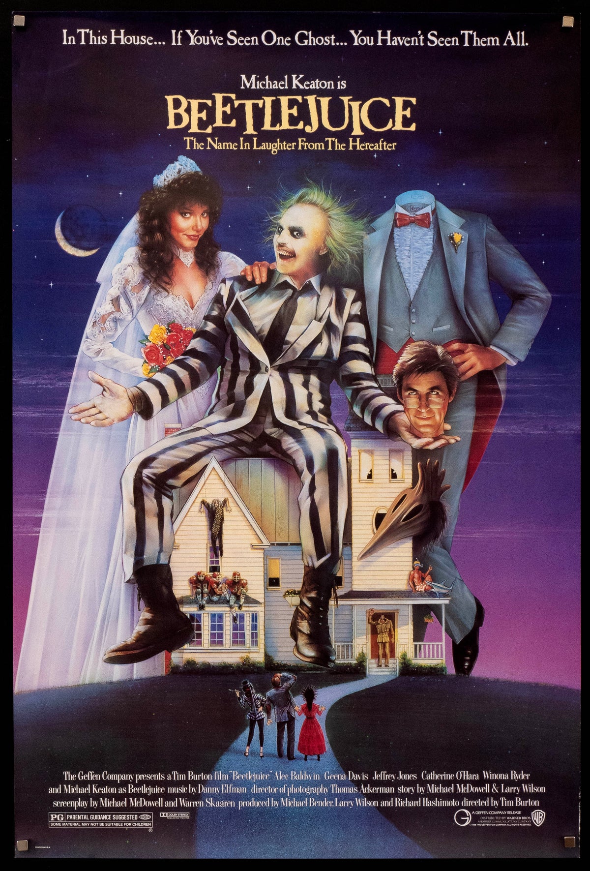 Beetlejuice 1 Sheet (27x41) Original Vintage Movie Poster