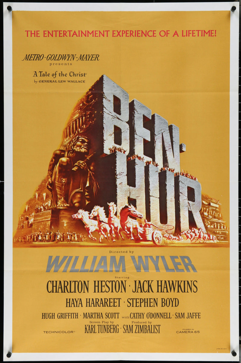 Ben Hur 1 Sheet (27x41) Original Vintage Movie Poster