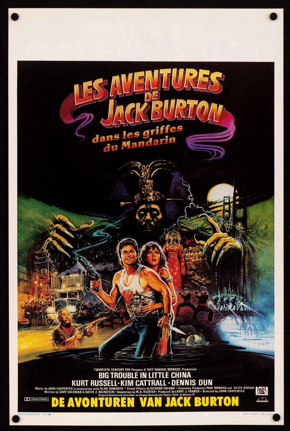 Big Trouble In Little China Original Vintage Movie Poster