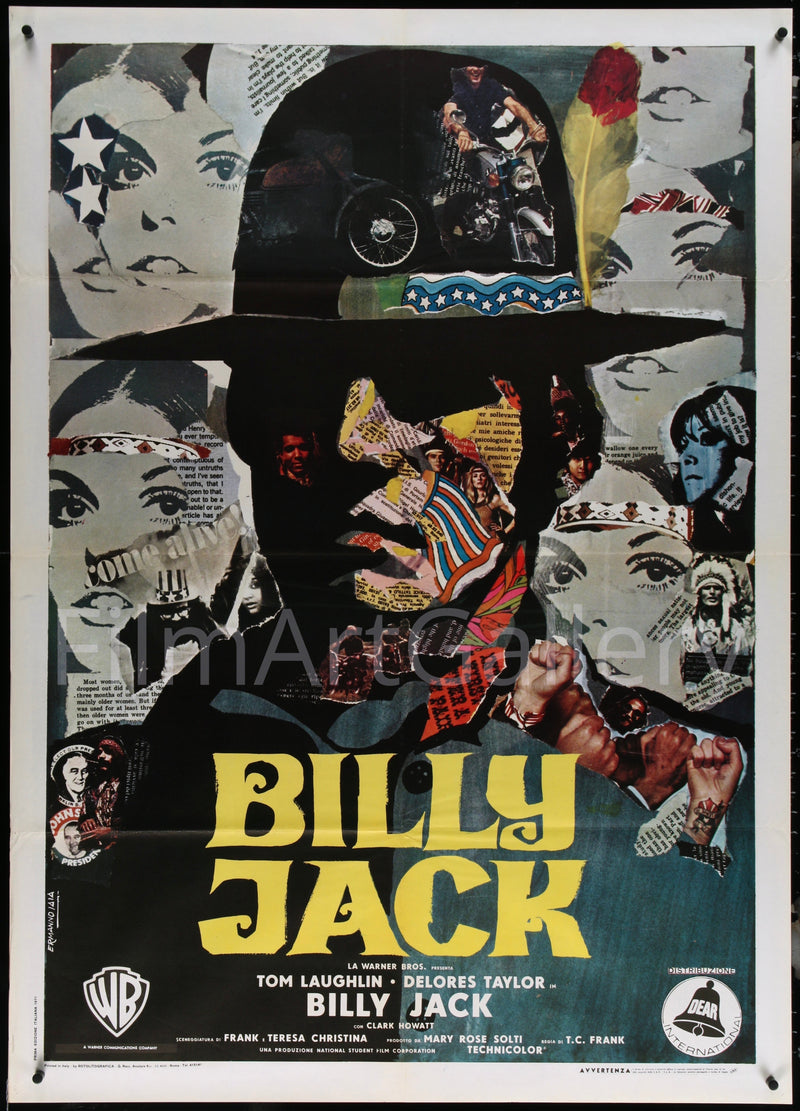 Billy Jack Italian 2 foglio (39x55) Original Vintage Movie Poster