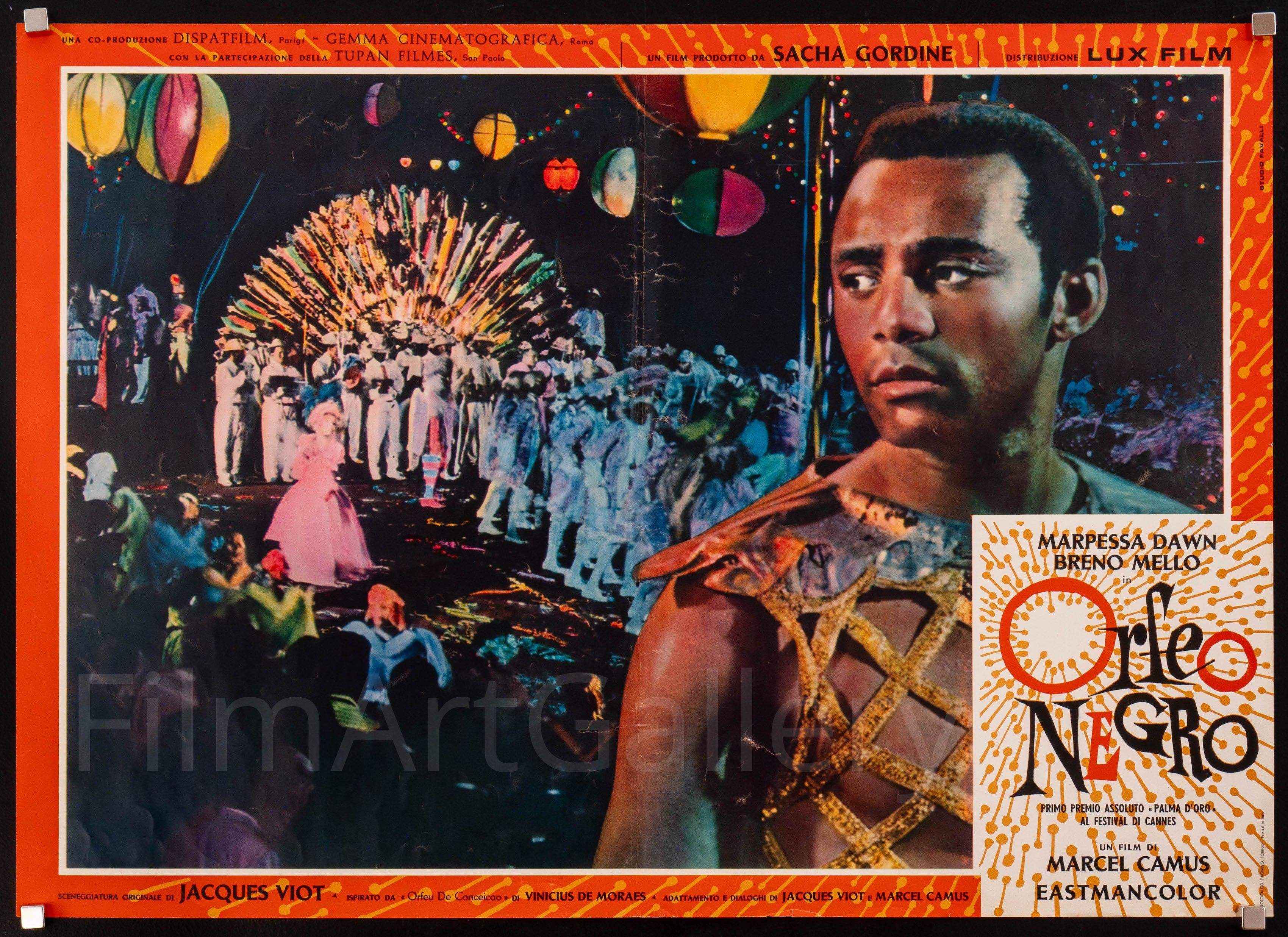 Black Orpheus Orfeu Negro Movie Poster 1959 Italian Photobusta Black Orpheus Orfeu Negro Movie Poster 1959 Italian Photobusta
