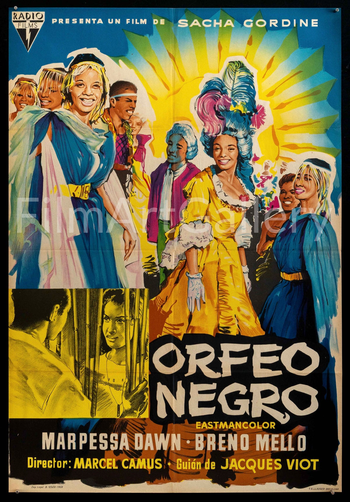 Black Orpheus (Orfeu Negro) Original Vintage Movie Poster
