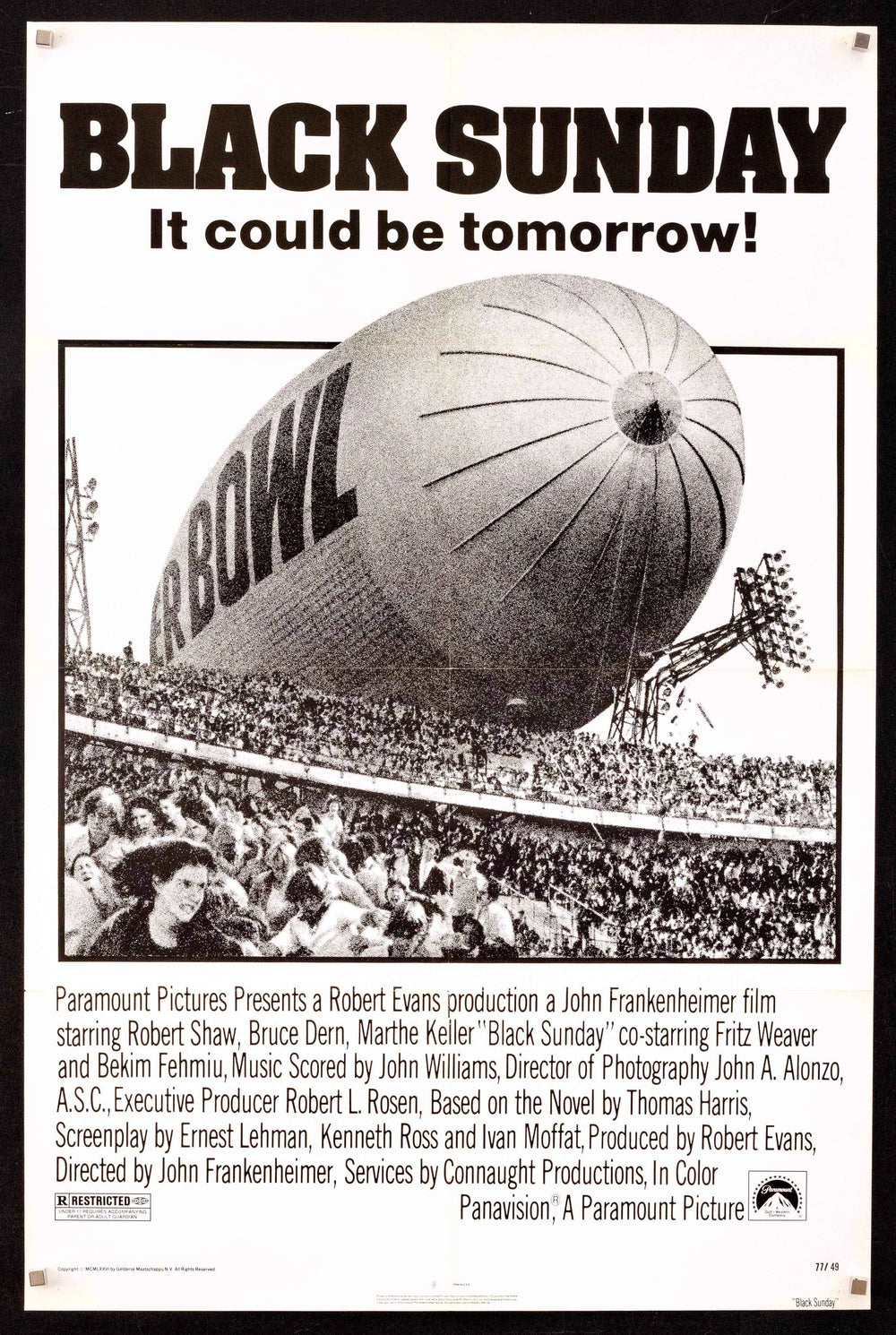 Black Sunday Original Vintage Movie Poster