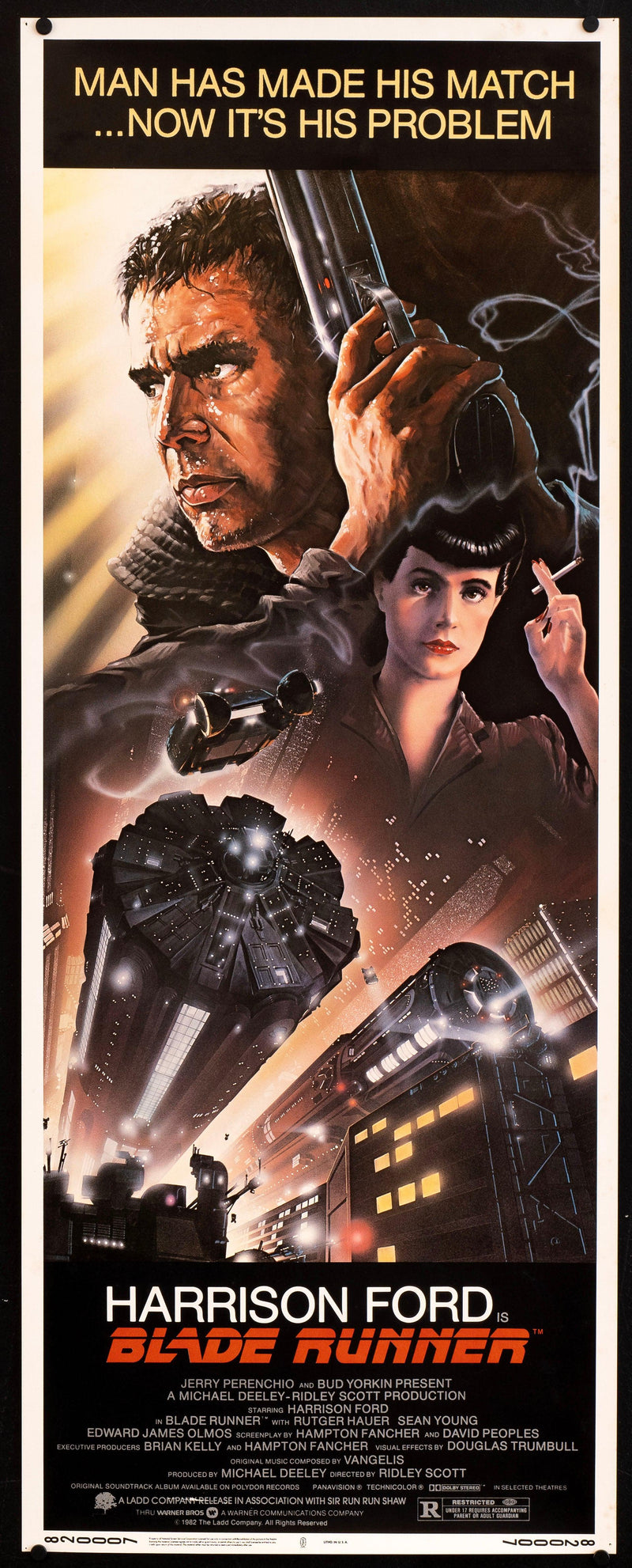 Blade Runner Insert (14x36) Original Vintage Movie Poster