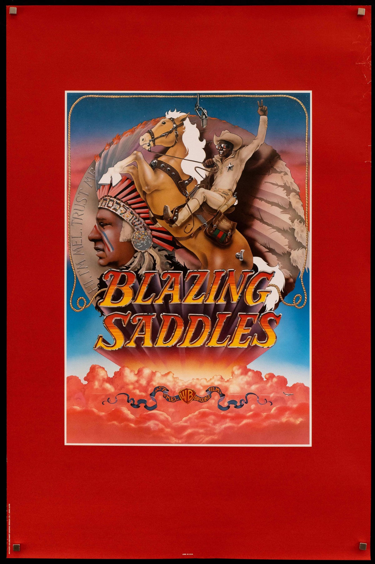 Blazing Saddles 1 Sheet (27x41) Original Vintage Movie Poster