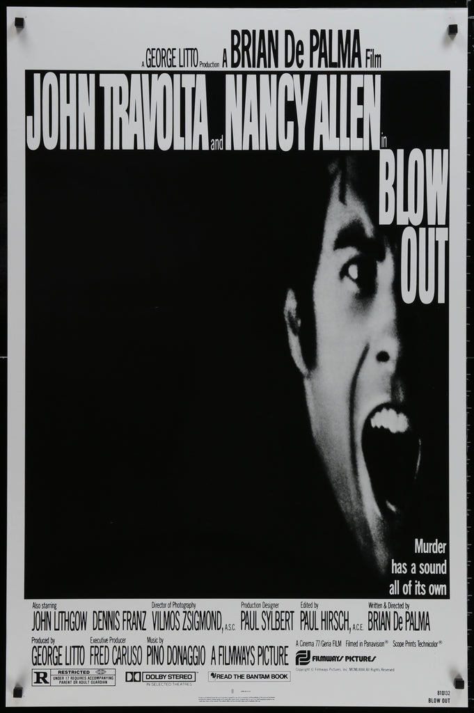 Blow Out 1 Sheet (27x41) Original Vintage Movie Poster