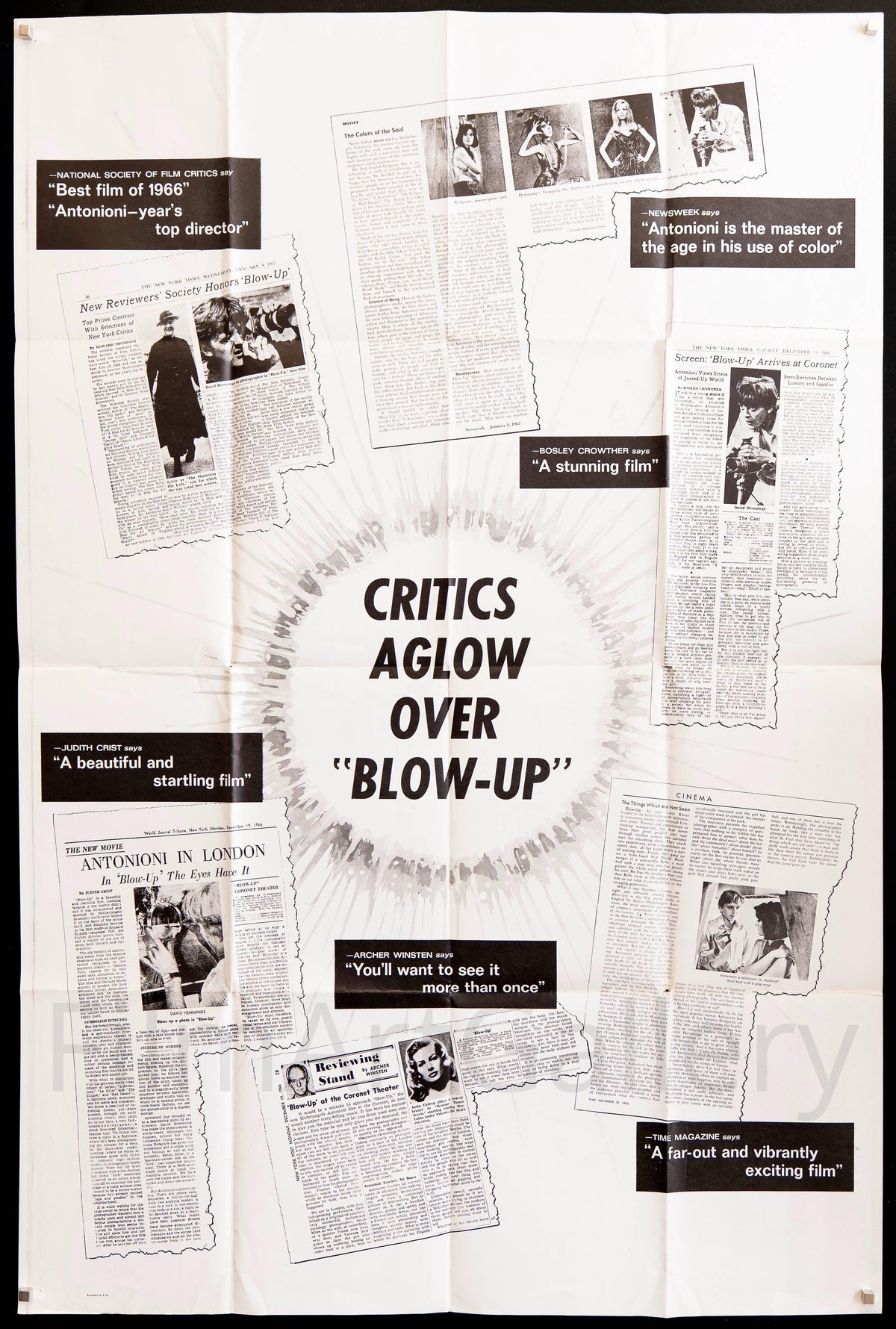 Blow Up 40x60 Original Vintage Movie Poster