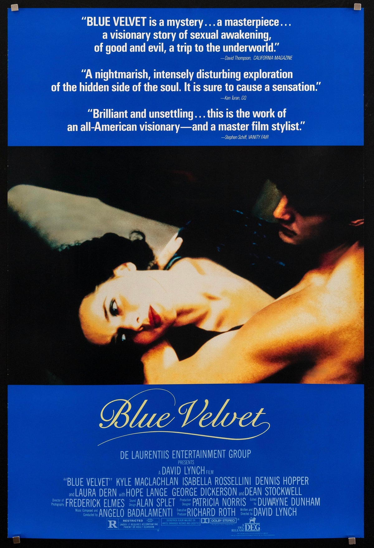 Blue Velvet Original Vintage Movie Poster