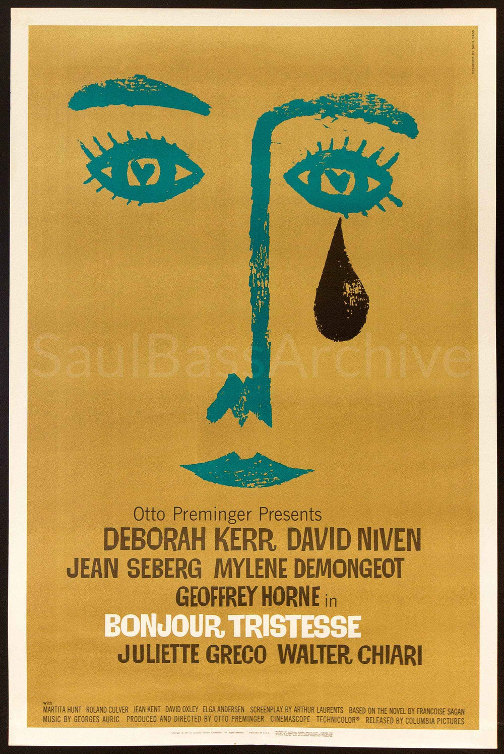 Bonjour Tristesse Original Vintage Movie Poster