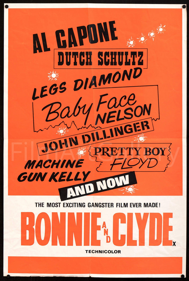 Bonnie and Clyde British Double Crown (20x30) Original Vintage Movie Poster