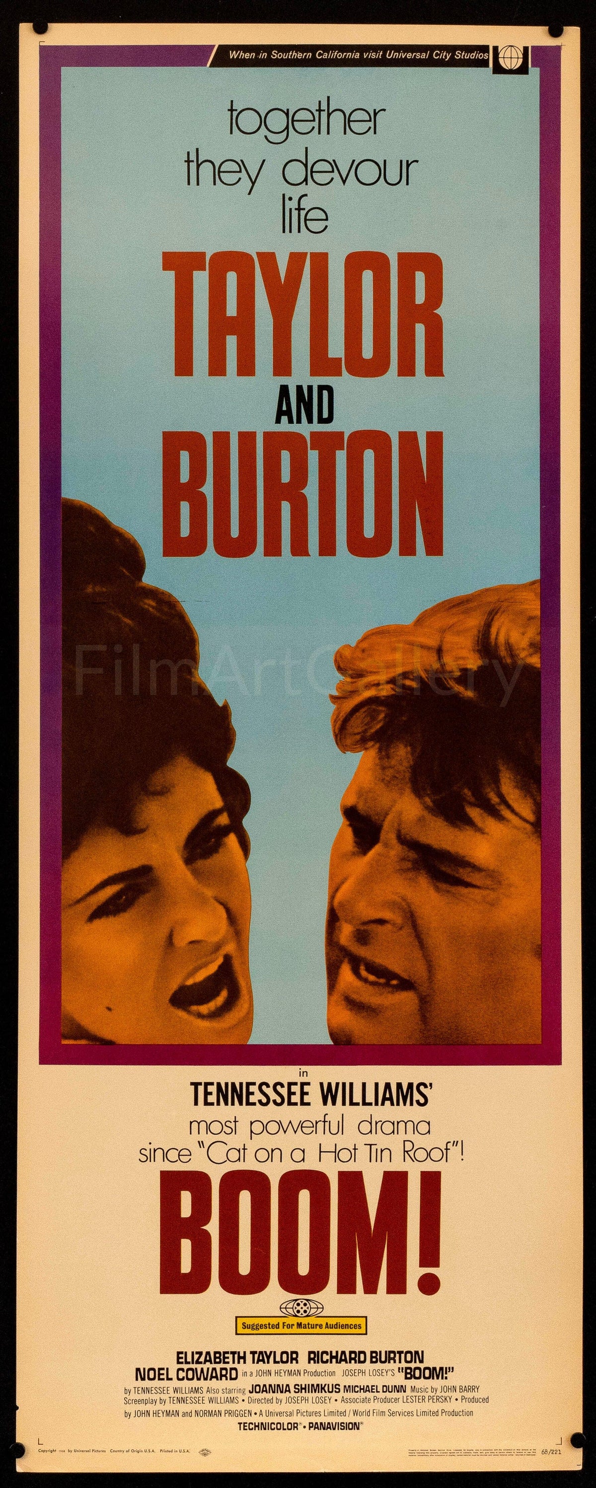 Boom! Original Vintage Movie Poster