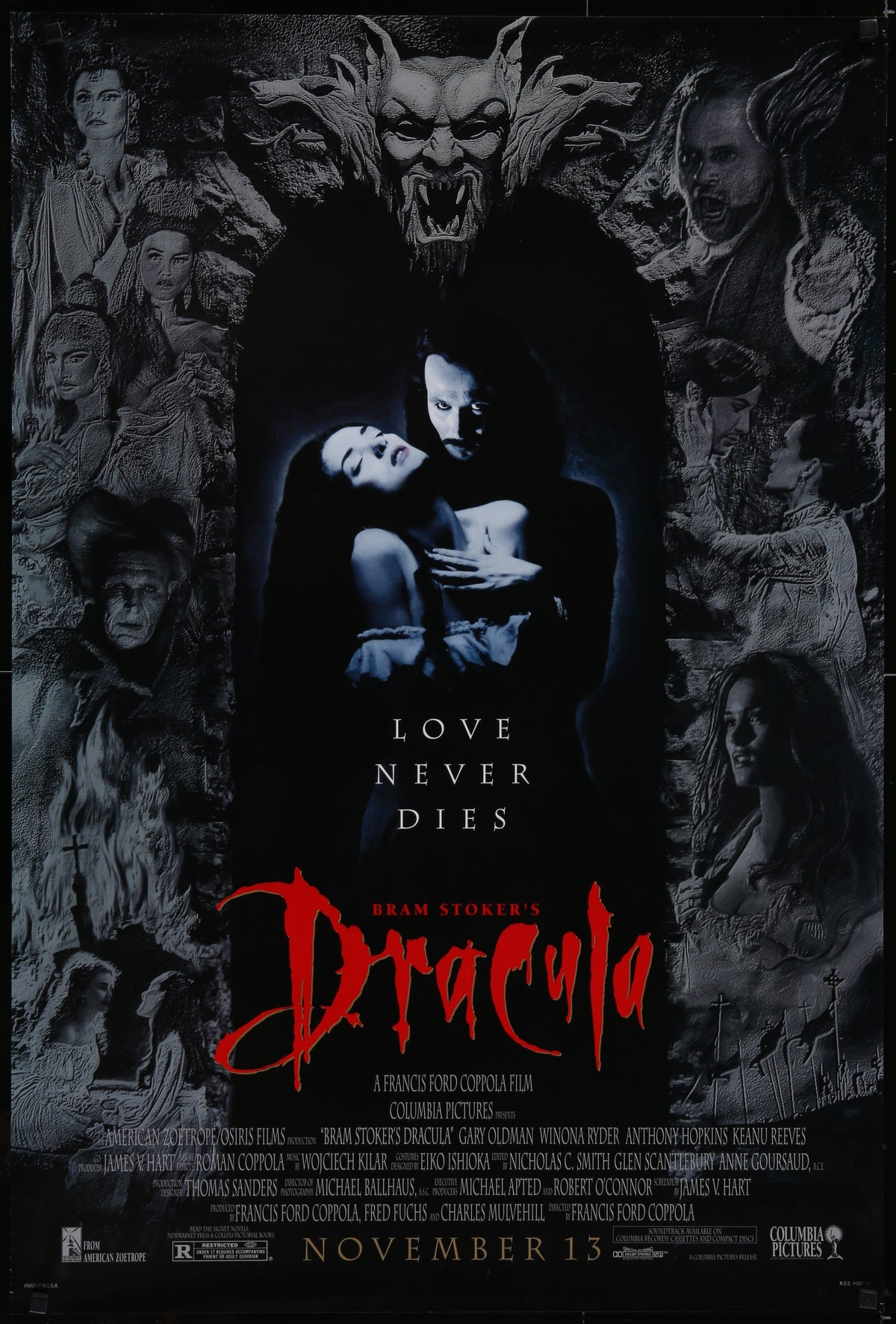 Bram Stoker&#39;s Dracula 1 Sheet (27x41) Original Vintage Movie Poster