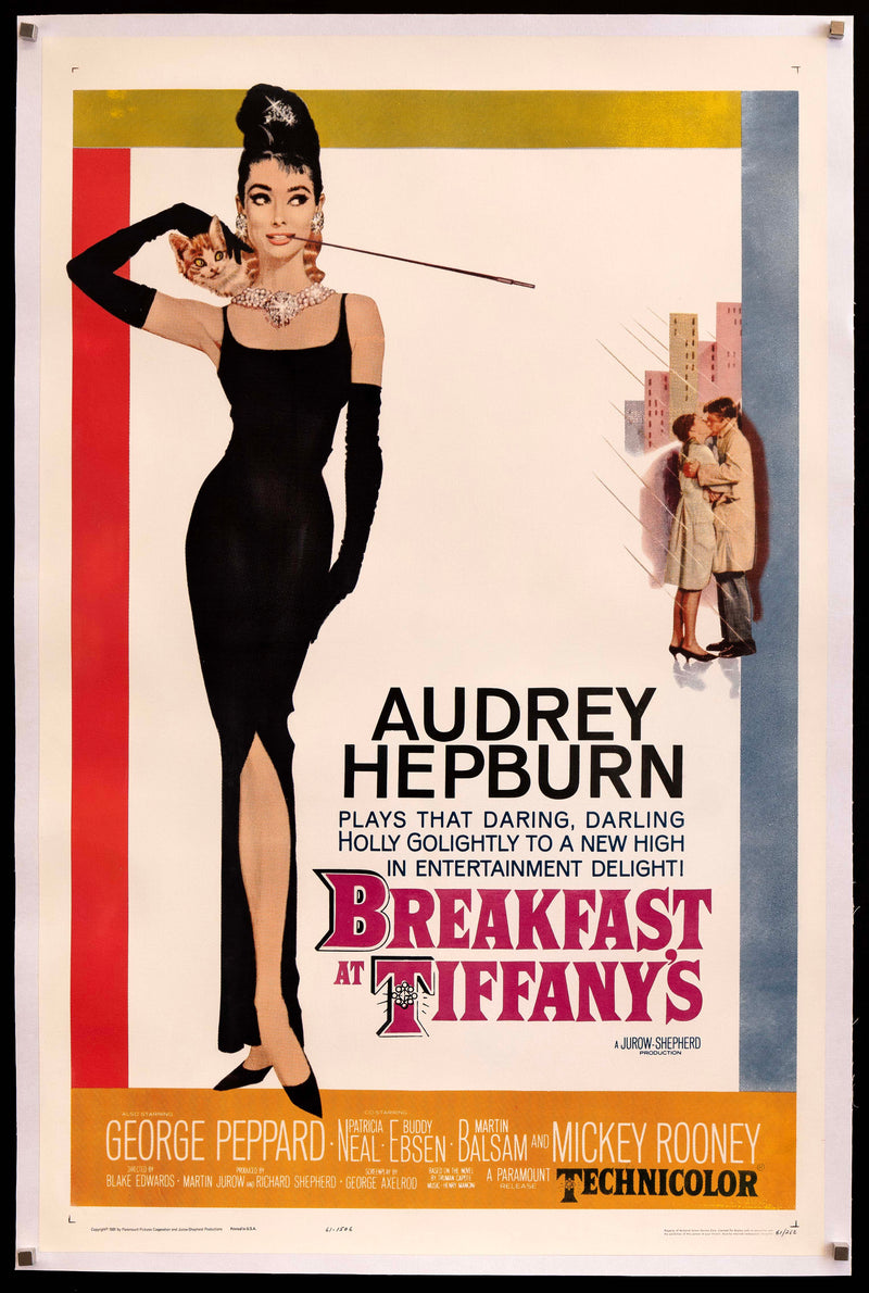 Breakfast At Tiffany's 1 Sheet (27x41) Original Vintage Movie Poster