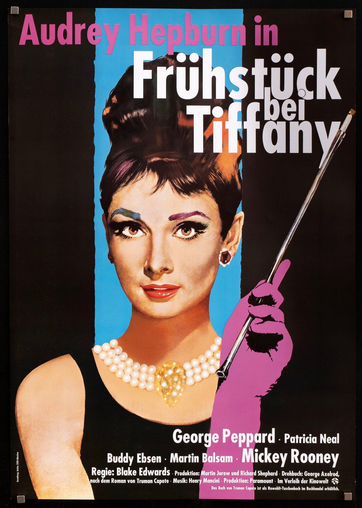 Breakfast at Tiffany&#39;s German A1 (23x33) Original Vintage Movie Poster
