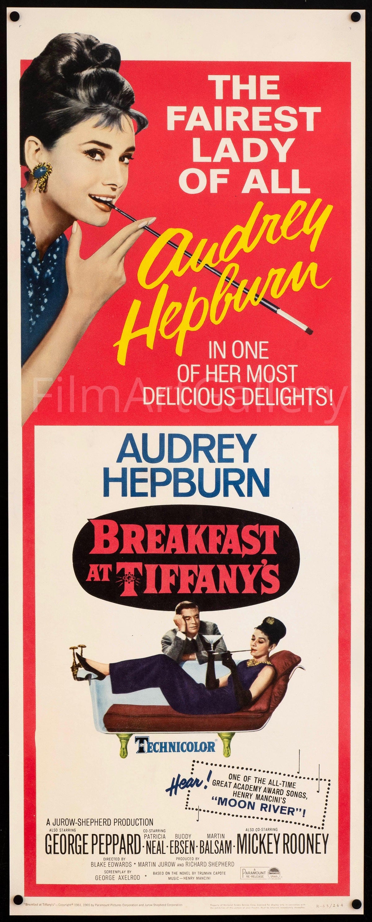Breakfast at Tiffany&#39;s Insert (14x36) Original Vintage Movie Poster