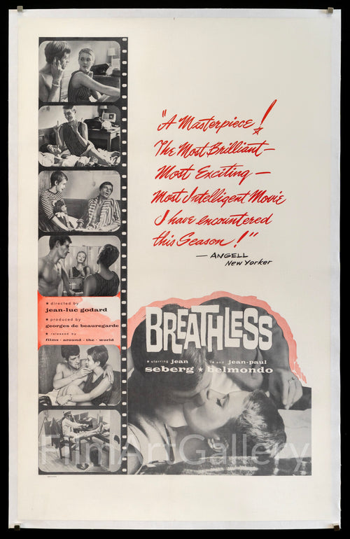 Breathless (A Bout De Souffle) Original Vintage Movie Poster