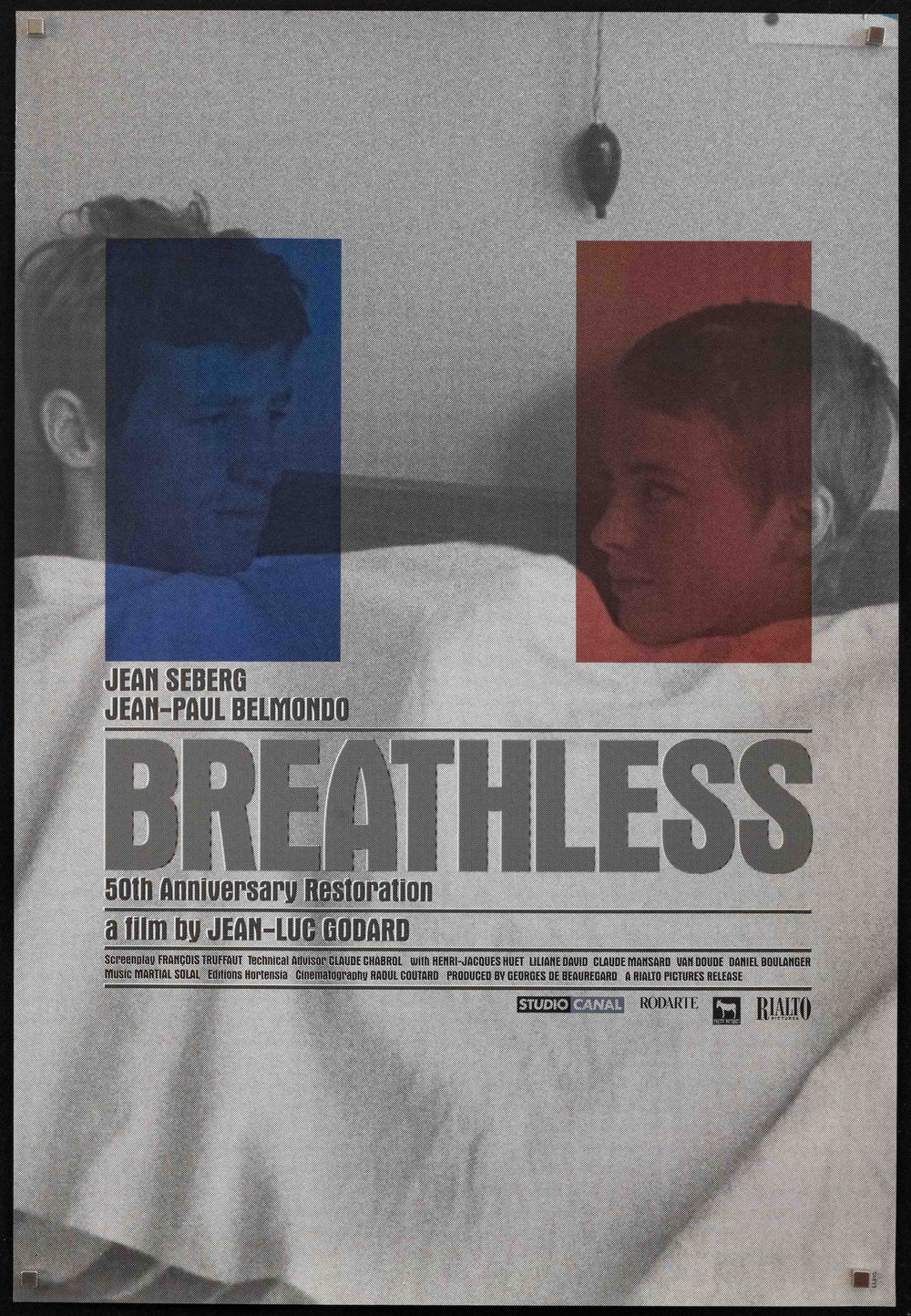 Breathless (A Bout De Souffle) Original Vintage Movie Poster
