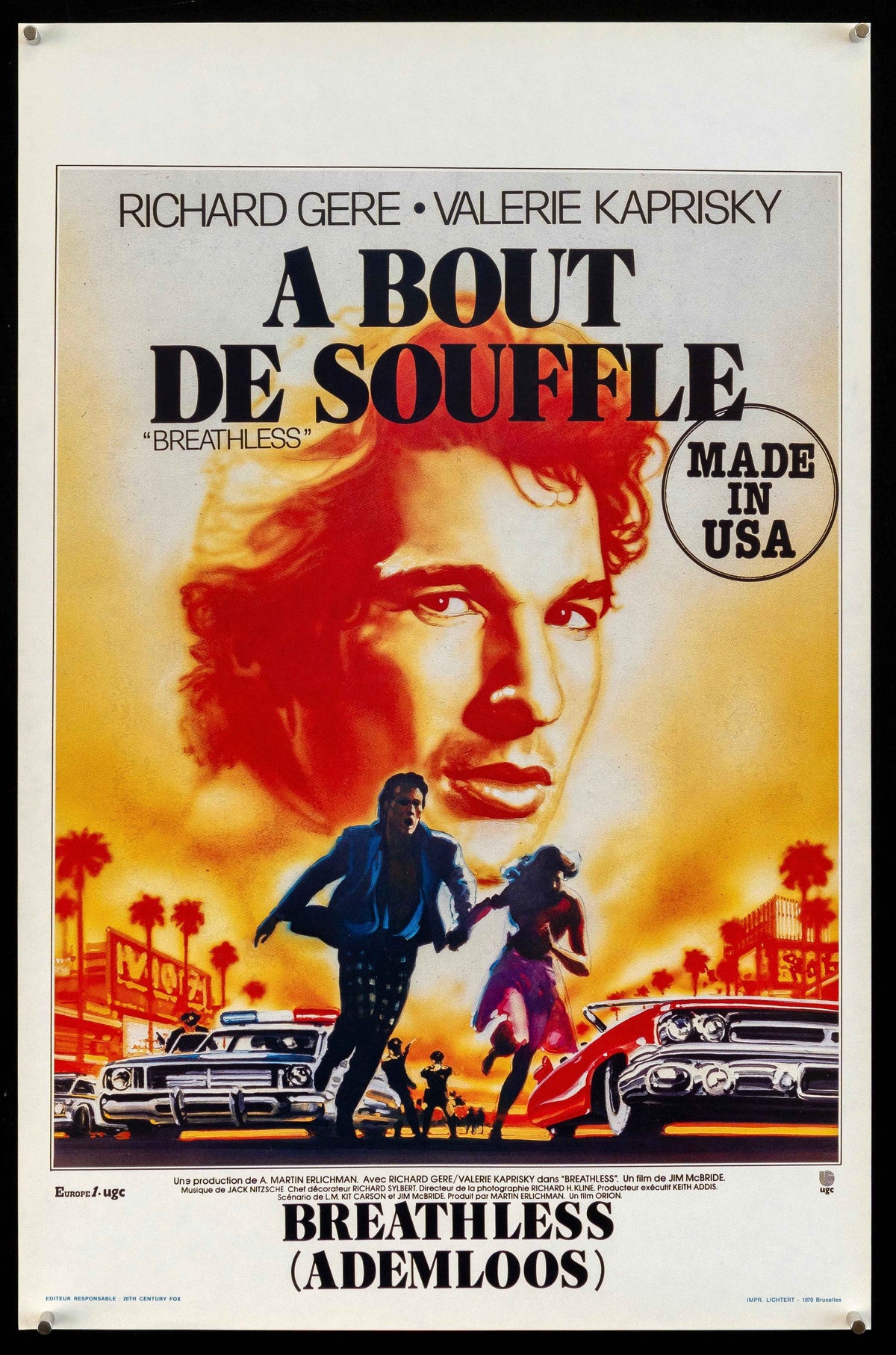 Breathless Original Vintage Movie Poster