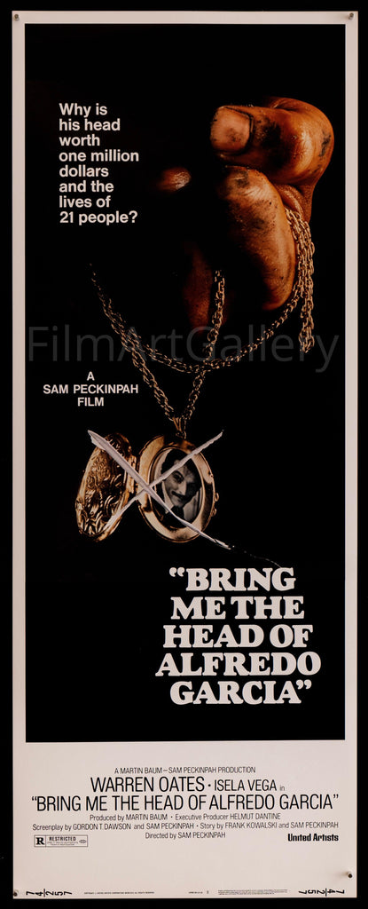 Bring Me the Head of Alfredo Garcia Insert (14x36) Original Vintage Movie Poster