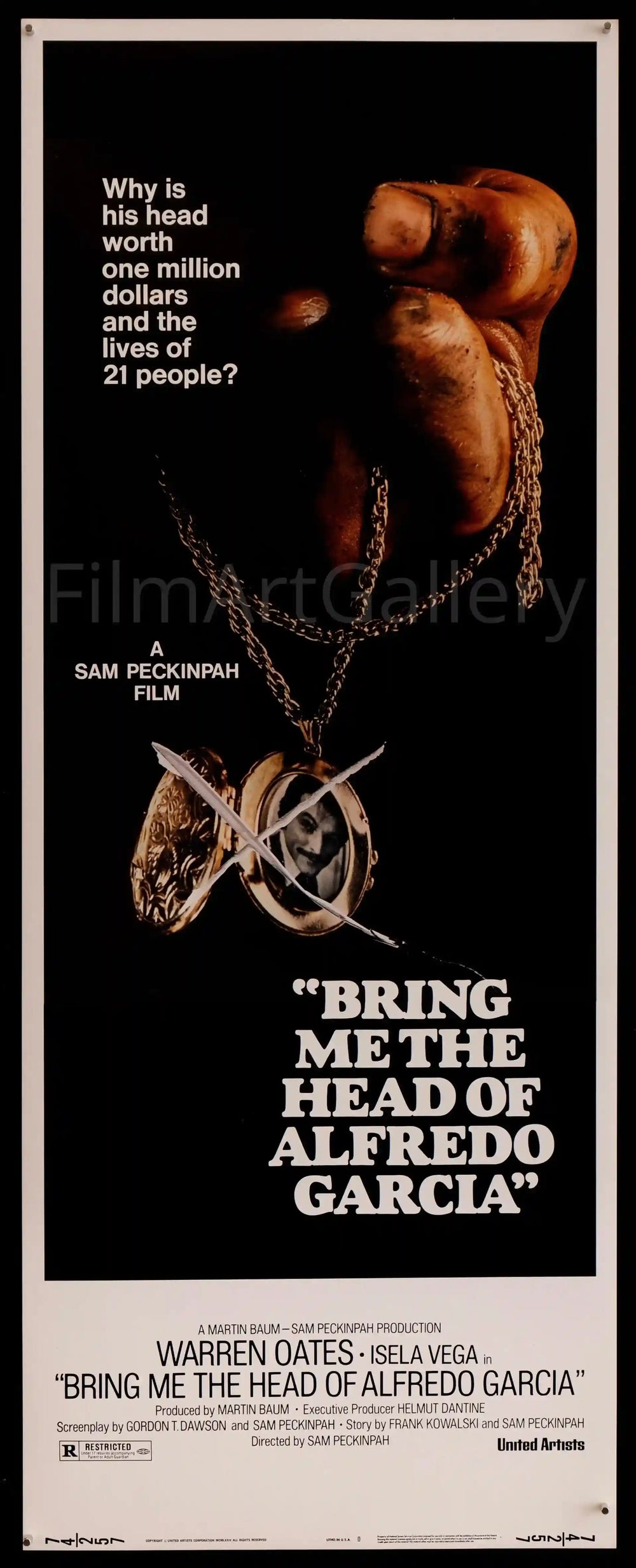 Bring Me the Head of Alfredo Garcia Original Vintage Movie Poster