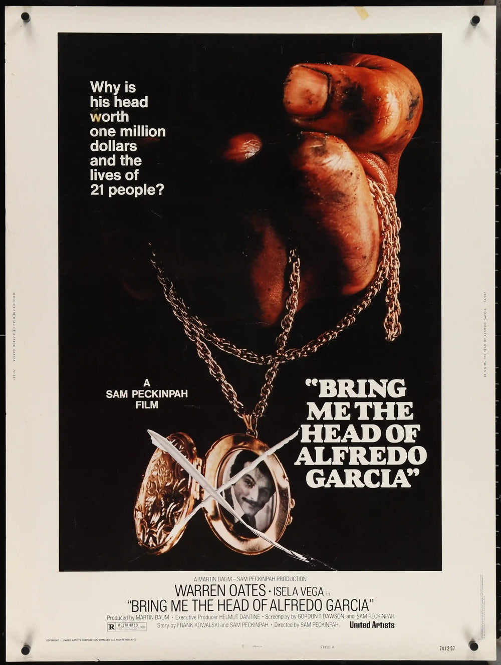 Bring Me the Head of Alfredo Garcia Original Vintage Movie Poster