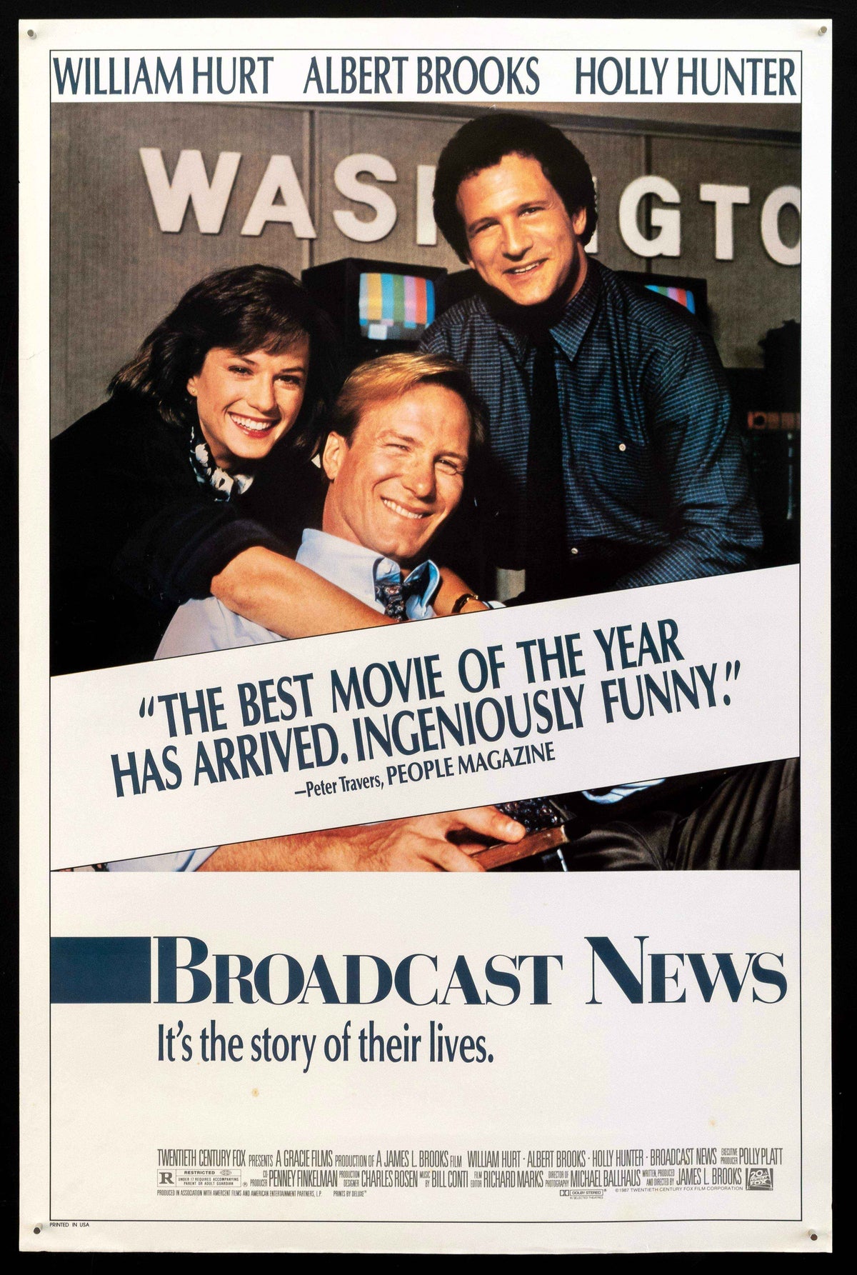 Broadcast News Original Vintage Movie Poster