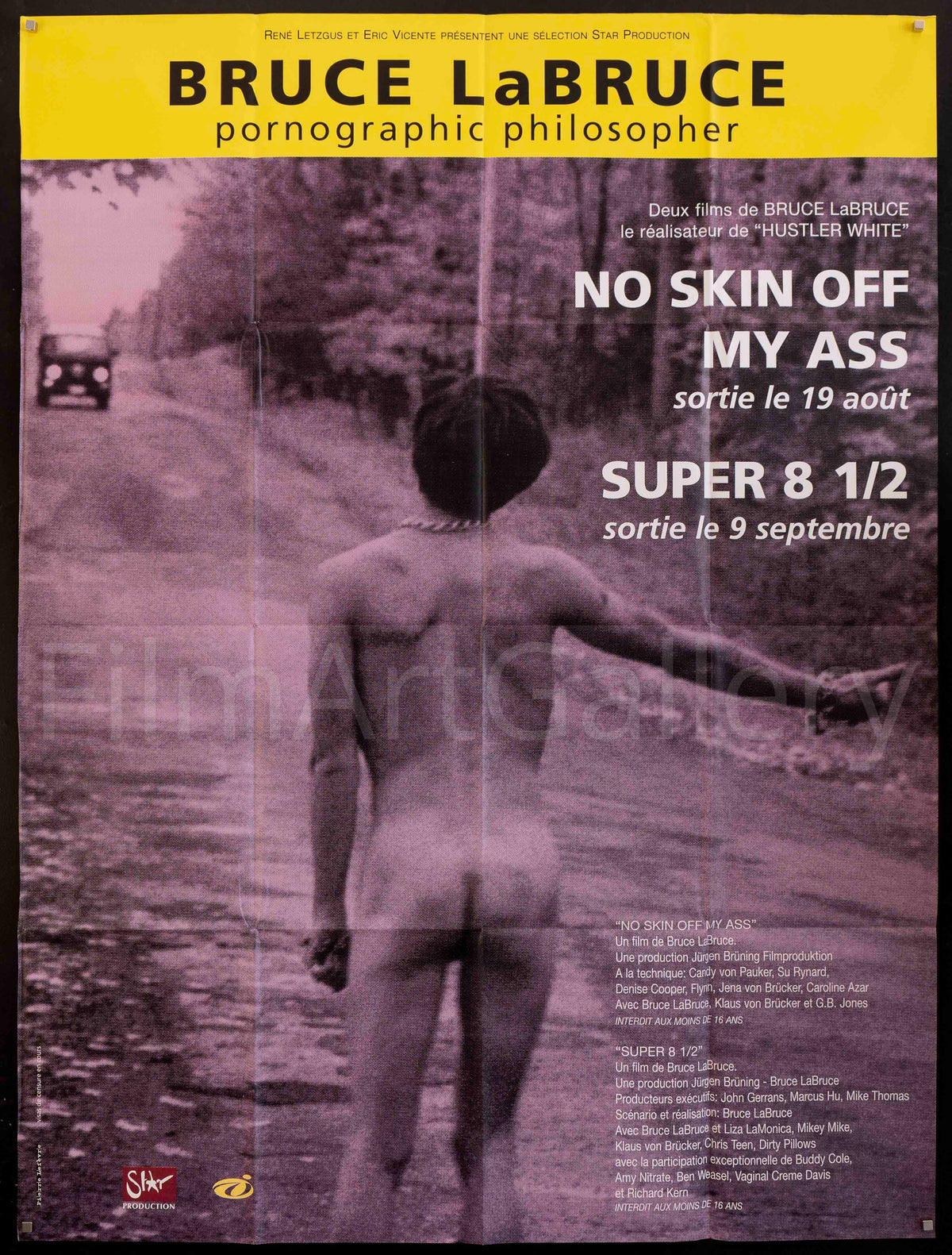 Bruce LaBruce - No Skin off My Ass / Super 8 1/2 French 1 panel (47x63) Original Vintage Movie Poster