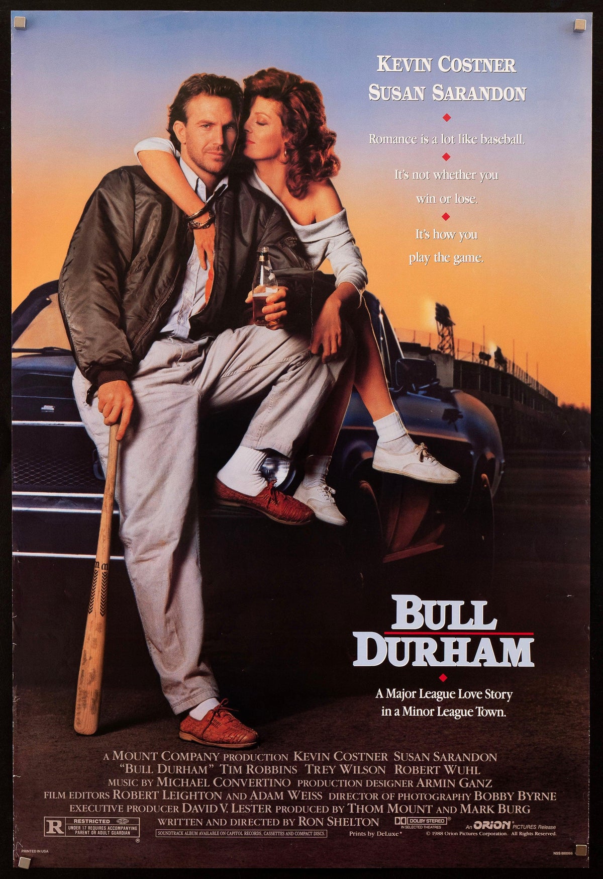 Bull Durham Original Vintage Movie Poster