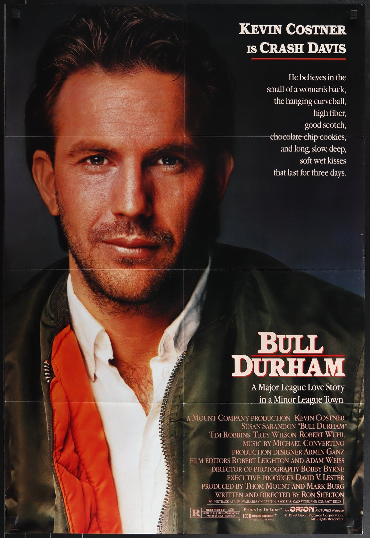 Bull Durham Original Vintage Movie Poster
