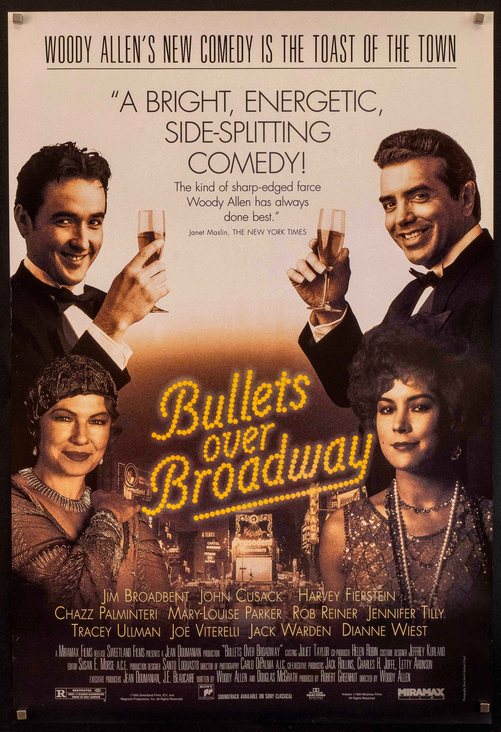 Bullets Over Broadway Original Vintage Movie Poster