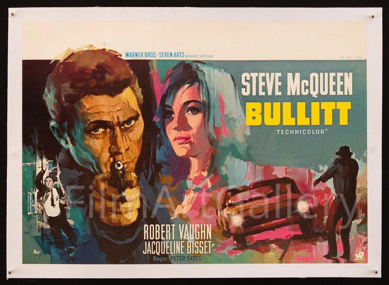 Bullitt Belgian (14x22) Original Vintage Movie Poster