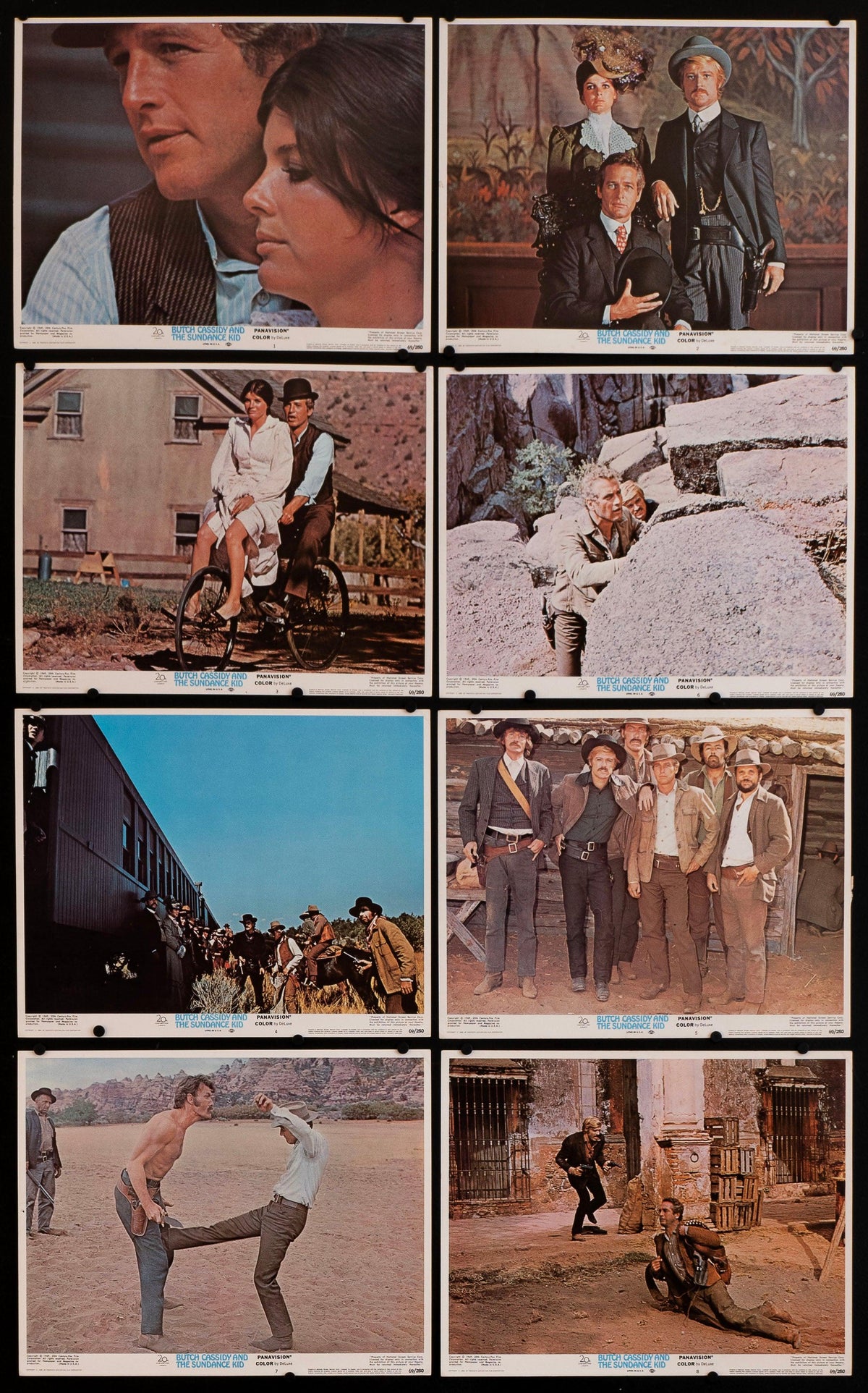 Butch Cassidy and the Sundance Kid Lobby Card Set (8-11x14) Original Vintage Movie Poster