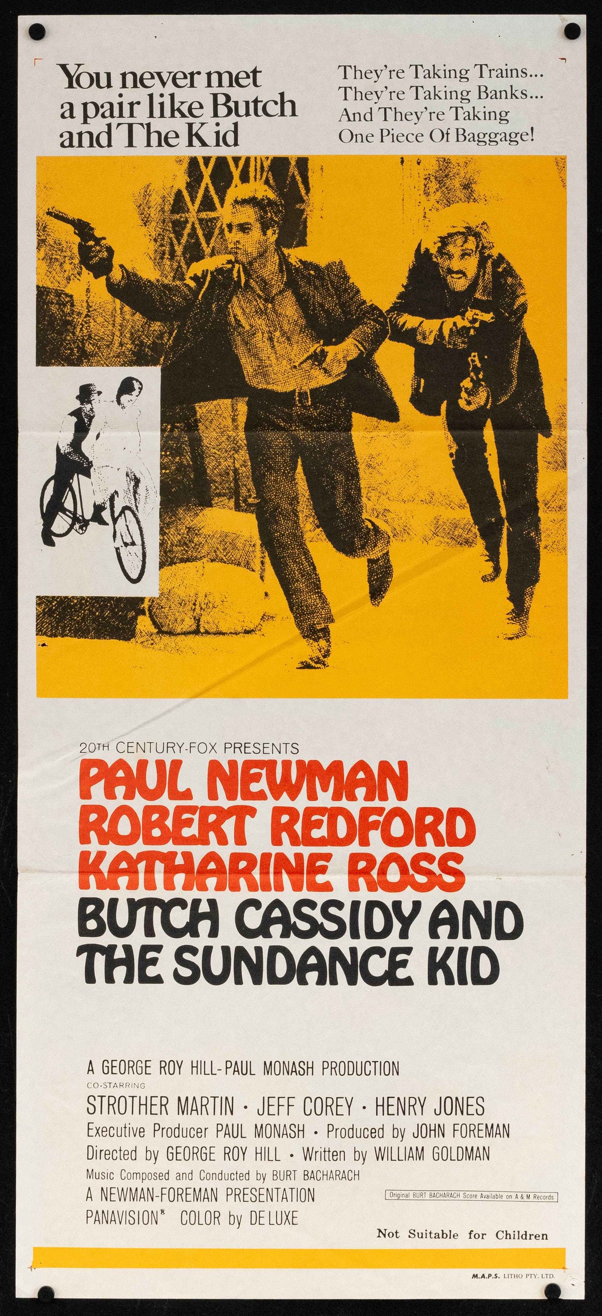 Butch Cassidy and the Sundance Kid Original Vintage Movie Poster