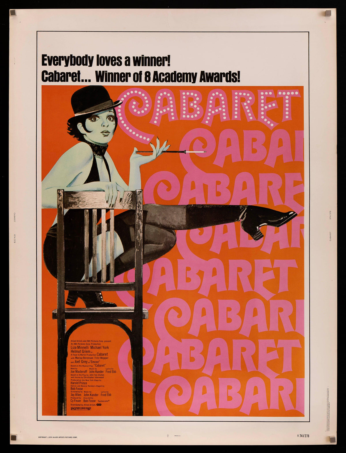 Cabaret 30x40 Original Vintage Movie Poster