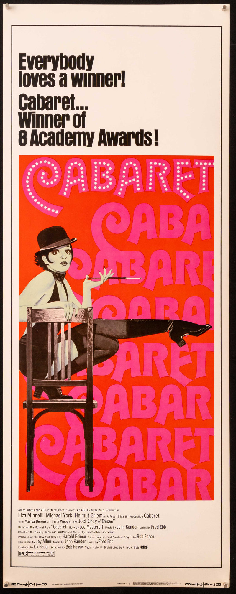 Cabaret Insert (14x36) Original Vintage Movie Poster