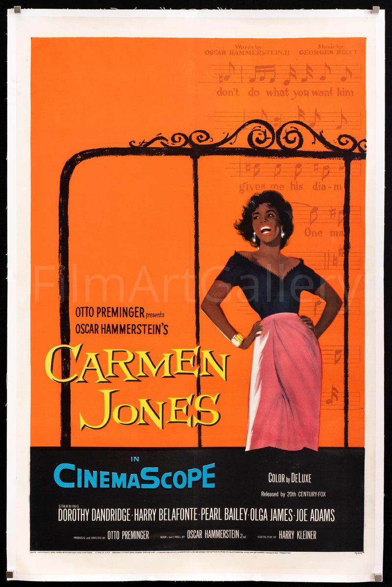 Carmen Jones 1 Sheet (27x41) Original Vintage Movie Poster