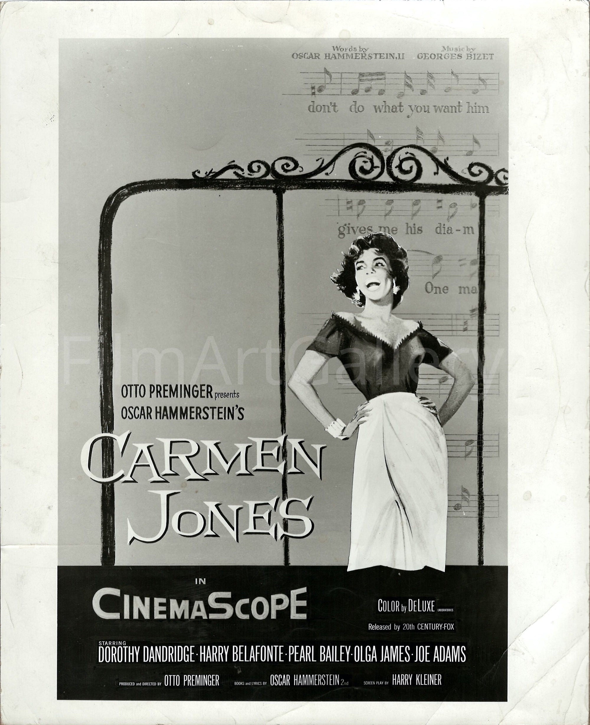 Carmen Jones Original Vintage Movie Poster
