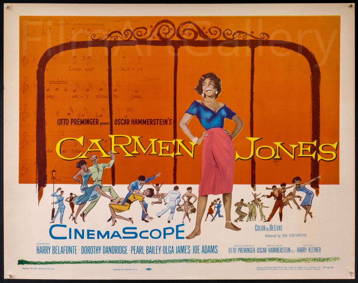 Carmen Jones Original Vintage Movie Poster