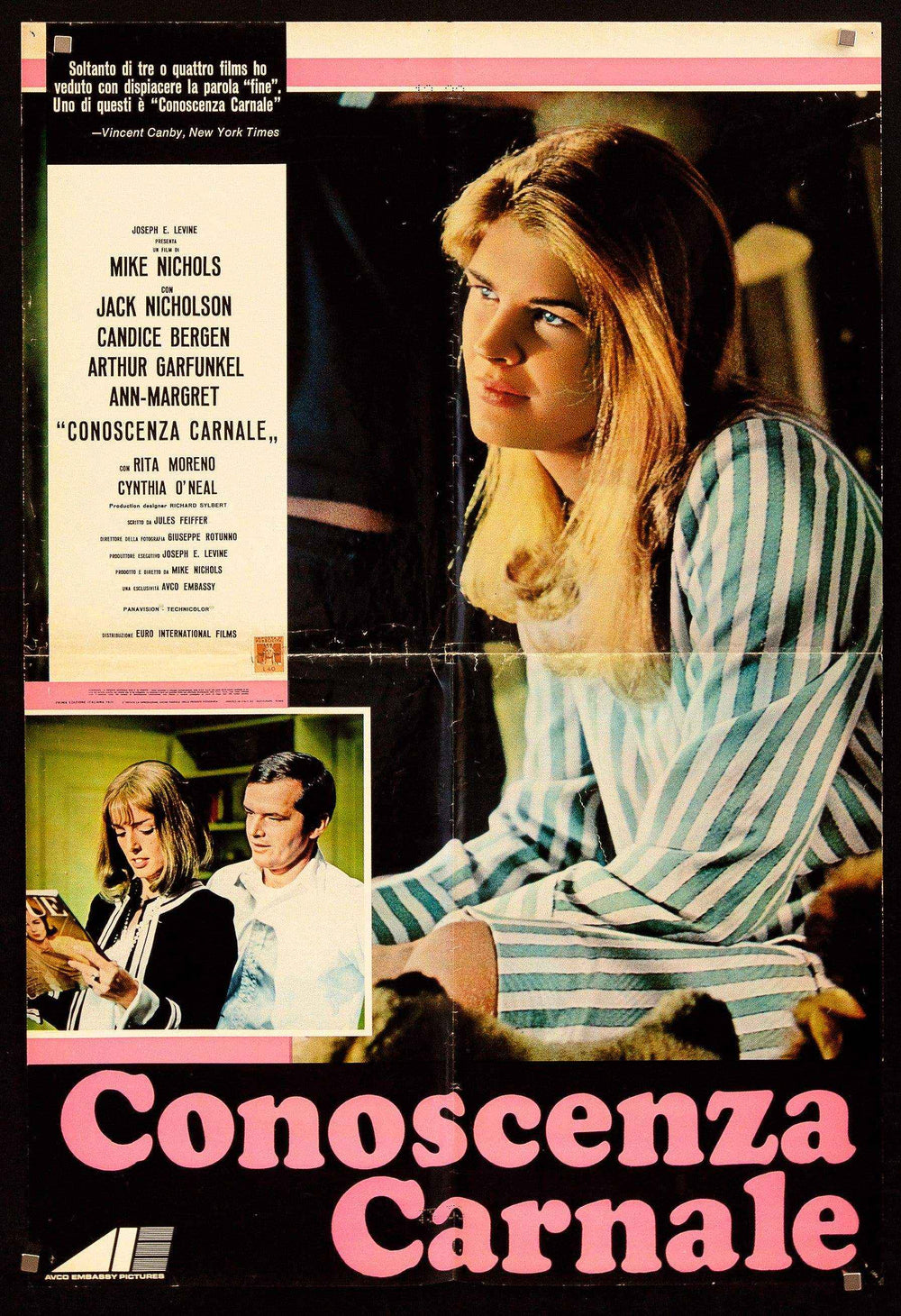 Carnal Knowledge Original Vintage Movie Poster