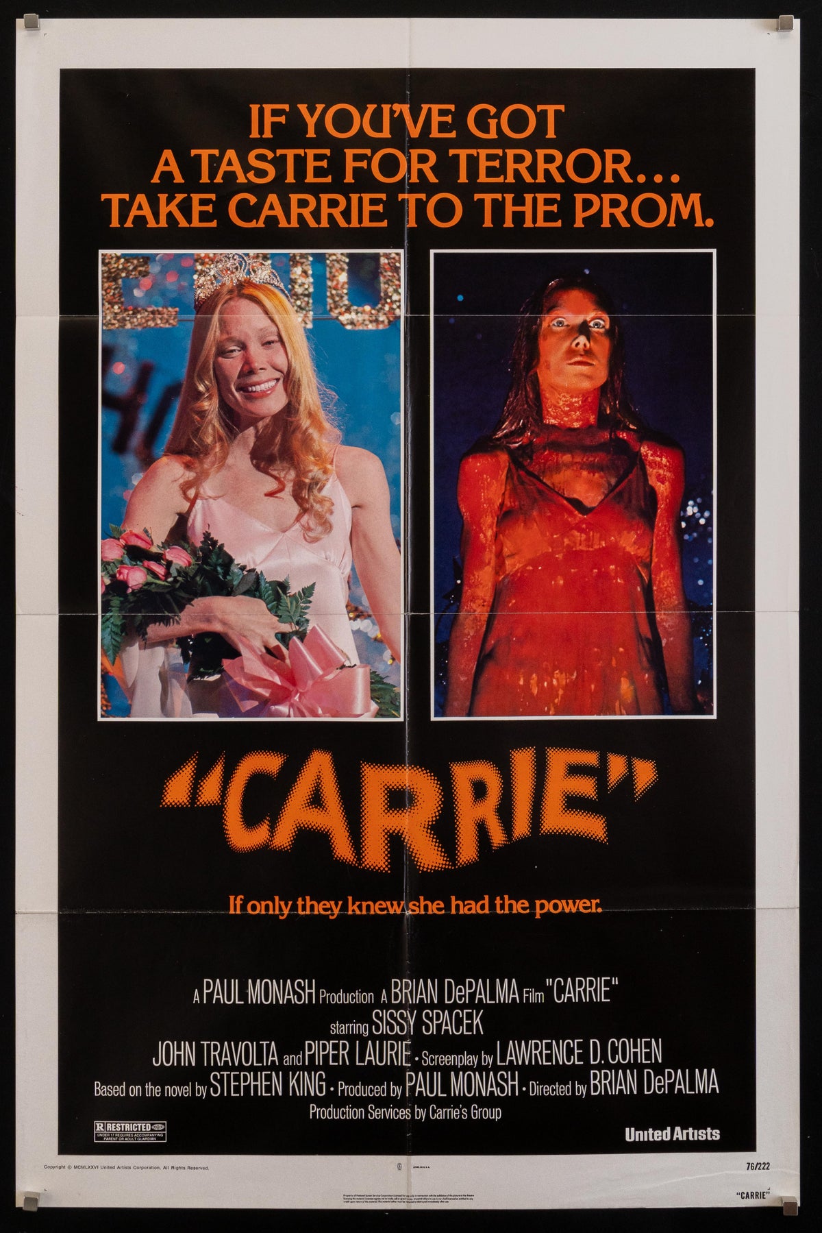 Carrie Original Vintage Movie Poster