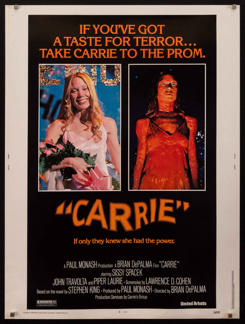 Carrie Original Vintage Movie Poster